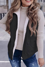 Fleece Lined Quilted Zip up Vest Coat