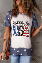 God Bless the USA Bleached Stars Tee