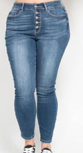 High Rise Button Fly Skinny