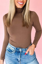 High Neck Long Sleeve Basic Top