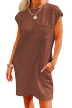 Textured Pocket T-Shirt Dress