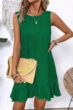 Ashleigh Blue Knot Scoop Back Ruffle Hem Sleeveless Dress