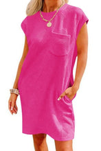 Textured Pocket T-Shirt Dress