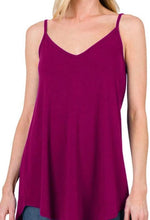 Spaghetti Strap V-Neck Flowy Tunic Tank Top