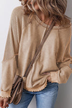 Solid Waffle Knit Patchwork