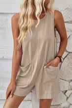 Loose Fit Pockets Sleeveless Romper