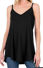 Spaghetti Strap V-Neck Flowy Tunic Tank Top