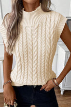 Cable Knit High Neck Sweater