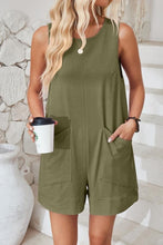 Loose Fit Pockets Sleeveless Romper