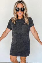 Striped Ribbed Knit T-shirt Dress