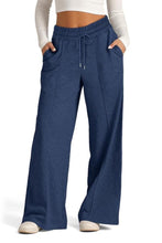 Solid Color High Waist Wide Let Pants