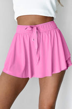 Drawstring High Waist Lined Tennis Skorts