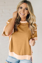Half Sleeve Raw Seam High Low Side Split