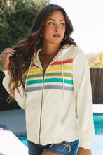 Rainbow Colorblock Striped Pullover Sweatshirt