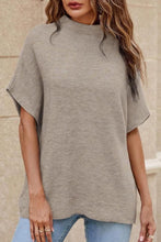 High Neck Short Bat Sleeve Sweater