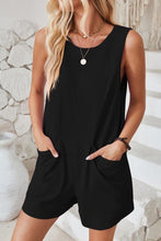Loose Fit Pockets Sleeveless Romper