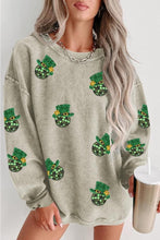 St Patrick Sequin Patch Graphic Drop Shoulder Sweatshirt