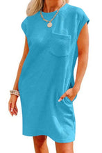 Textured Pocket T-Shirt Dress