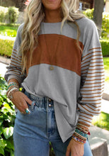 Colorblock Striped Bishop Sleeve