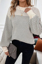 Contrast Color Pattern Sweater