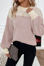 Contrast Color Pattern Sweater