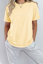 Casual Plain Crew Neck Tee