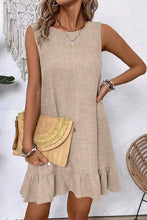 Ashleigh Blue Knot Scoop Back Ruffle Hem Sleeveless Dress