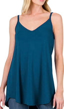 Spaghetti Strap V-Neck Flowy Tunic Tank Top