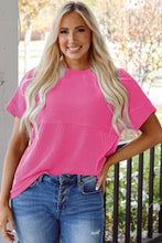 Corded Knit Mock Neck T Shirt