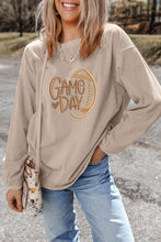 Rugby Game Day Embroidered Corduroy Sweatshirt