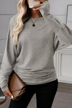 Solid Color Extended Cuffs Long Sleeve Top