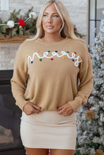 Merry Colorful Dot Detail Christmas Drop Shoulder Sweater