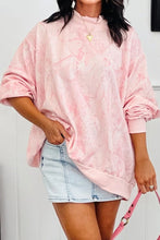 Camo Mock Neck Baggy Sweatshirt