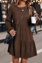 Lantern Sleeve Tiered Dress