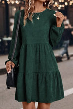 Lantern Sleeve Tiered Dress