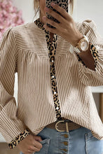 Leopard Patchwork Long Sleeve Shirt