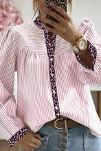Leopard Patchwork Long Sleeve Shirt