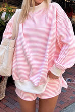 Oversize Mock Neck Sweatshirt and Shorts Set