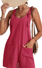 Adjustable Straps Pocketed Textured Romper