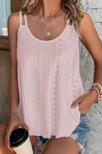 Eyelet Strappy Scoop-Neck Tank Top