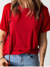 Solid Color Crew Neck Tee