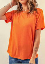 Solid Color Crew Neck Tee
