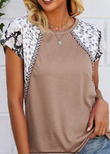 Leopard Print Short Sleeve Top