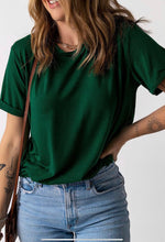 Solid Color Crew Neck Tee