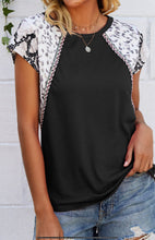 Leopard Print Short Sleeve Top