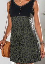 Leopard Print V-Neck Dress