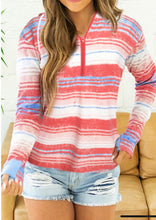 Striped Zipper Hoodie
