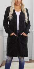 Textured Cable Knit Cardigan