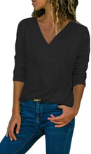 V~Neck Long Sleeve Casual Top
